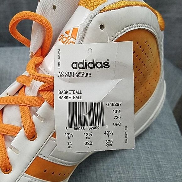 Adidas Adipure LIMITED Men\'s  Basketball Sneakers - Orange / white GS, SZ 14 main image 8